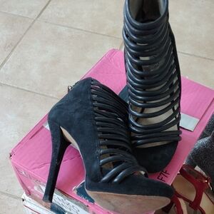 MICHAEL Michael Kors Black Strappy High Heel Sandals